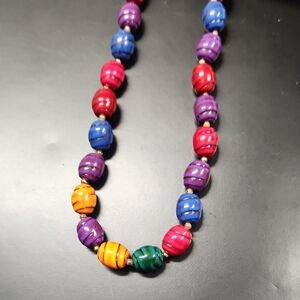 Colorful Multicolor Bead Necklace - Vibrant Women's Jewelry